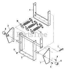 Snapper 38LTDST (82889) - Snapper 38" Snow Thrower Attachment Mounting Assembly &amp; Lift Components