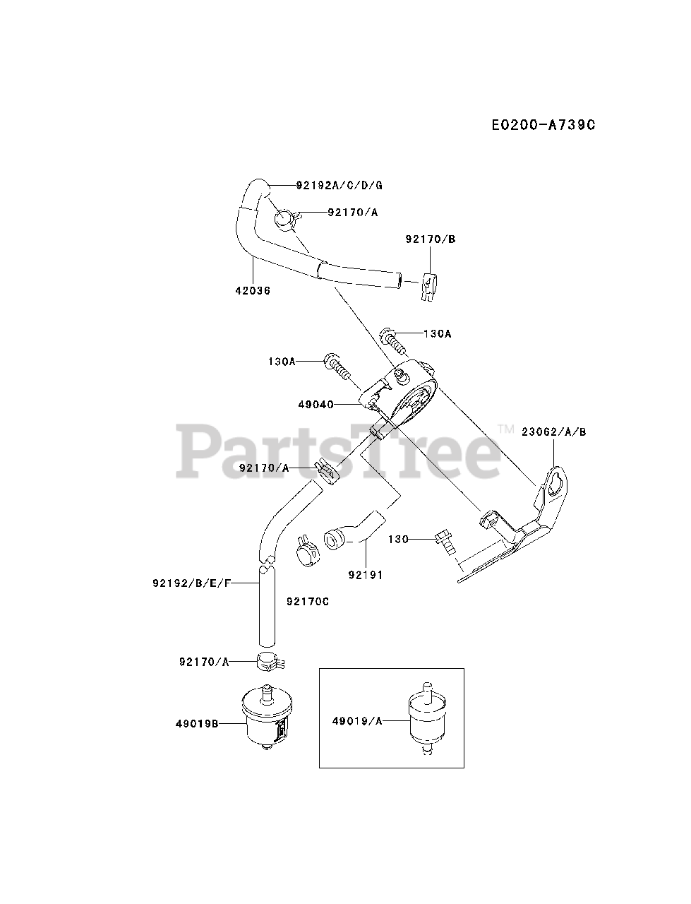 Kawasaki FH770D-CS05 - Kawasaki Engine FUEL-TANK/FUEL-VALVE Parts ...