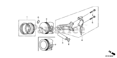 Honda GX240 U1 WKT4 (GCAKK) - Honda Engine, Made in Japan (SN: GCAKK-1000001 - GCAKK-9999999) PISTON