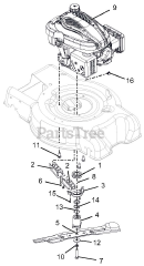 Ariens 911175 (LMSP) - Ariens Razor 21" Self-Propelled Walk-Behind Mower (SN: 029013 - 034999)