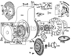 Briggs & Stratton 190402-0667-XX - Briggs & Stratton Horizontal Engine