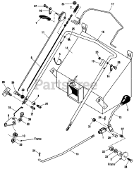Simplicity 5/25 (1692582) - Simplicity Chipper Vacuum, 5hp Handles &amp; Controls Group