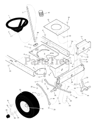 Murray 40542B - Murray 40" Lawn Tractor (1997) Steering