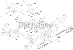 Toro 74268 (Z 597-D) - Toro 60" Z Master Zero-Turn Mower, Side-Discharge Deck (SN: 270000001 - 270000300) (2007) Front Frame Assembly