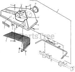 Cub Cadet 312 (190-312-100) - Cub Cadet Triple Rear Bagger Cover Assembly