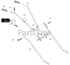 Murray 11052x85B - Murray Cultivator (2001) Handle Assembly