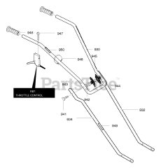 Murray 11052x4NB - Murray Cultivator (2004) Handle Assembly