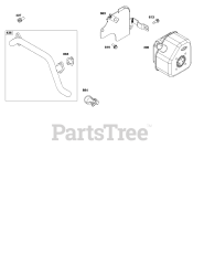 Briggs & Stratton 356447-0629-B5 - Briggs & Stratton Horizontal Engine Exhaust Group