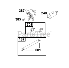 Briggs & Stratton 49T877-0047-B5 - Briggs & Stratton Vertical Engine Fuel Supply Group