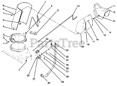 Toro 79361 - Toro 44" Two-Stage Snow Thrower for 300 Series Tractors (SN: 049000001 - 049999999) (1994)