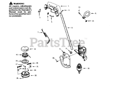 Weed Eater 100 - Weed Eater String Trimmer, Electric TRIMMER ASSEMBLY