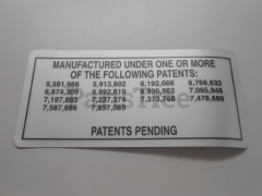 Scag 483044 Patents Decal - image 2