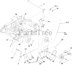 Toro 74271 (Z 550) - Toro 52" Z Master Zero-Turn Mower, Side-Discharge Deck (SN: 280000001 - 280999999) (2008) Brake and Wheel Hub Assembly