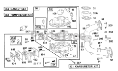 Briggs & Stratton 404777-1201-01 - Briggs & Stratton Vertical Engine Carburetor Assembly,Manifold