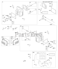 Briggs & Stratton 446677-0127-B1 - Briggs & Stratton Vertical Engine Cylinder Head, Gasket Set-Valve, Intake Manifold, Valves