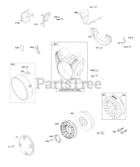 Briggs & Stratton 359447-0002-E1 - Briggs & Stratton Horizontal Engine Shrouds, Blower Housing, Flywheel