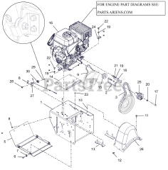 Ariens 921324 - Ariens Deluxe 28" Snow Blower, Ariens AX 291cc engine (SN: 100000 - 179999)
