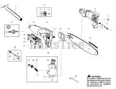 Poulan Pro PP 446 - Poulan Pro Pole Saw Oil Tank &amp; Bar Assembly
