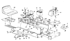 Ranch King 132-670G205 - Ranch King Lawn Tractor (1992) Seat And Blade Brake Assembly