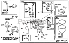 Briggs & Stratton 254707-0127-01 - Briggs & Stratton Vertical Engine Carburetor Assy