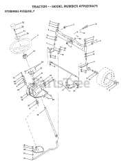Electrolux/AYP AYP 8209 A79 - Electrolux/AYP Lawn Tractor (1997) STEERING ASSY