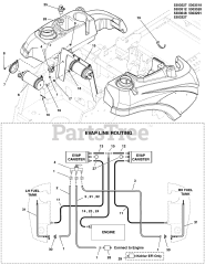 Ferris IS 2100Z (5901333) - Ferris IS2100Z Series 61" Zero-Turn Mower, 28hp Briggs & Stratton Fuel Supply Hose, Tank Replacement Parts, and EVAP Canister Group - S/N : 2016816349 &amp; Below