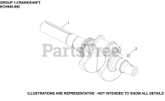 Kohler ECH940-3017 - Kohler Command PRO EFI Engine, Basic Version, 35hp 01 CrankShaft
