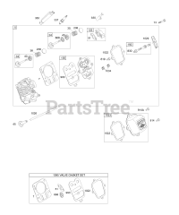 Briggs & Stratton 12A412-0100-E1 - Briggs & Stratton Horizontal Engine Head Group, Valves