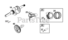 Briggs & Stratton 13R232-0045-H5 - Briggs & Stratton Horizontal Engine Crankshaft Group