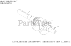 Kohler PCH680-3003 - Kohler Command PRO EFI Propane Engine, Basic Version, 23hp, 17.1kW 01 CrankShaft
