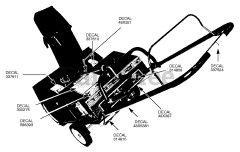Murray 620301x85NC - Murray 20" Snow Thrower (2004) Decals