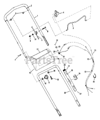 Snapper RT 4151 (80142) - Snapper Walk-Behind Trimmer RT4151 Handle Assembly