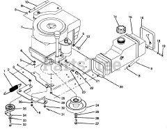 Toro 70080 (10-32) - Toro Recycler Rear-Engine Riding Mower (SN: 049000001 - 049999999) (1994) Engine Assembly