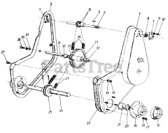 Cub Cadet 400 (196-400-100) - Cub Cadet 8hp Rear Tiller Attachment (1986) Chain Case Assembly