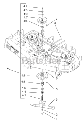 Toro 74198 (Z 153) - Toro 52" Z Master Zero-Turn Mower, Side-Discharge Deck (SN: 220000327 - 220999999) (2002) Deck Spindle Assembly