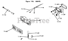 Toro 1-0481 (C-160) - Toro Lawn Tractor (1975) 11.060 Lights (fig. 11b)