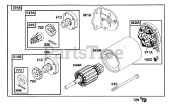 Briggs & Stratton 254422-1572-01 - Briggs & Stratton Horizontal Engine Electric Starter