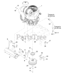 Exmark VTS651KA484 - Exmark 48" Vantage S-Series Stand-On Mower, Kawasaki FX651V (SN: 313000000 - 313999999) (2013) Engine Assembly