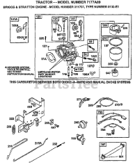 Electrolux/AYP 7177 A89 - Electrolux/AYP Lawn Tractor (1998) ENGINE-BRIGGS AND STRATTON