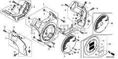 Honda GX690 TXF3 (GCBDK) - Honda Engine, Made in Japan (SN: GCBDK-1000001 - GCBDK-9999999) FAN COVER