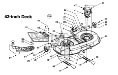 Lawn Chief 13AR608G022 - Lawn Chief Lawn Tractor (1999) (Cotter & Company) Deck Assembly G 42 Inch
