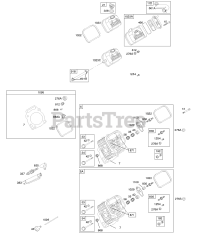 Briggs & Stratton 381447-0146-E1 - Briggs & Stratton Horizontal Engine Cylinder Head, Valves, Gasket Set - Valve