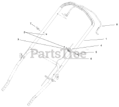 Toro 20814 - Toro 48cm Recycler Walk-Behind Mower (SN: 210000001 - 210999999) (2001) Upper Handle And Control Assembly
