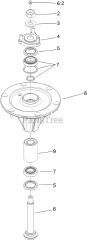 Toro 78928 (6000) - Toro 72" Z Master Zero-Turn Mower, Side-Discharge Deck (SN: 312000001 - 312999999) (2012) SPINDLE ASSEMBLY NO. 119-8500