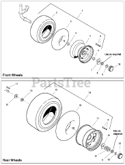 Massey Ferguson 2622 (2690971-02) - Massey Ferguson 44" Lawn Tractor, 22hp Wheels &amp; Tires Group