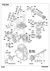 Subaru Robin EH252B71220 (EH25-2) - Subaru Robin Engine 304 Intake &amp; Exhaust