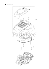 Husqvarna 529347201 - Husqvarna Engine (2021-01) ENGINE COVER