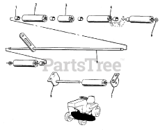 AGCO 312 (1600046) - AGCO Lawn Tractor, 12hp 42" &amp; 48" Mower Rollers Group (1505I49)
