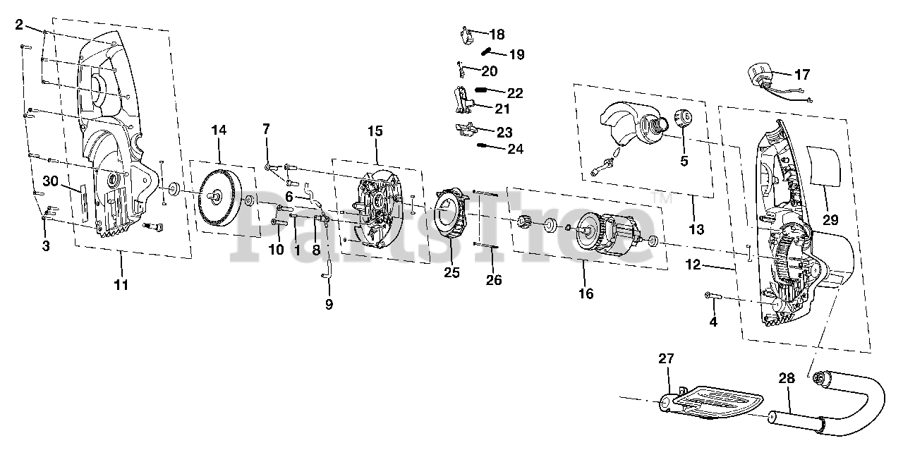 Ryobi RY 43006 Ryobi 18" Chainsaw Gear Box / Motor Assembly Parts
