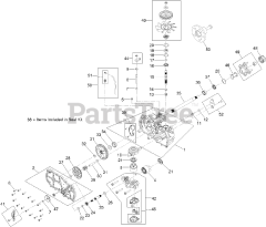 Toro 74776 (MX 5025) - Toro 50" TimeCutter Zero-Turn Mower (SN: 400000000 - 401070523) RH Transaxle Assembly No. 131-3641